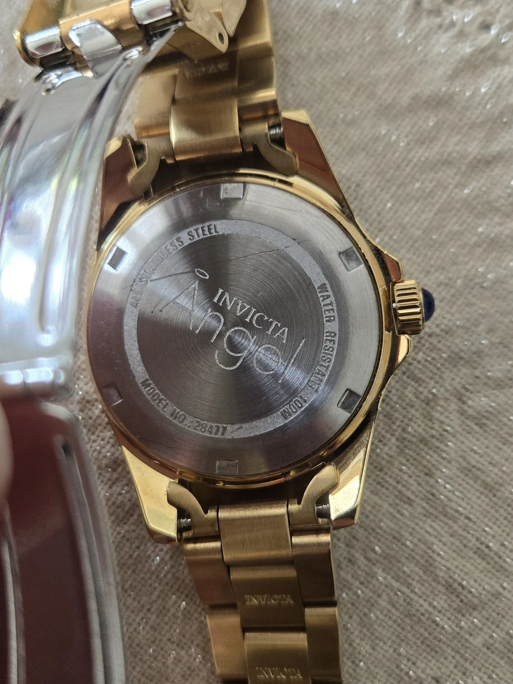 Invicta Women's Gold Crystal Accent Bracelet Watch
